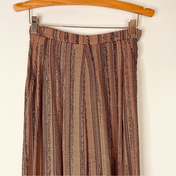 H&M orange black wide leg dot stripe high waisted crop pants 4 - Picture 2 of 8